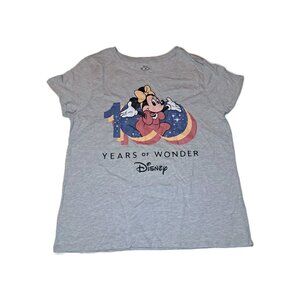 Disney Women's Large Gray T-shirt Minnie Mouse New